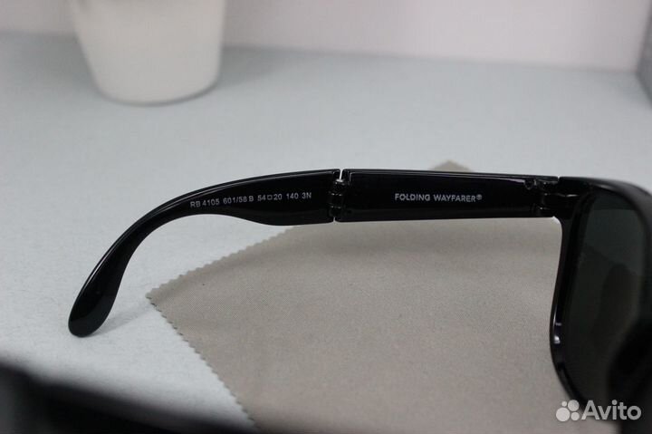 Очки Ray-Ban 4105 Wayfarer Folding Black глянец