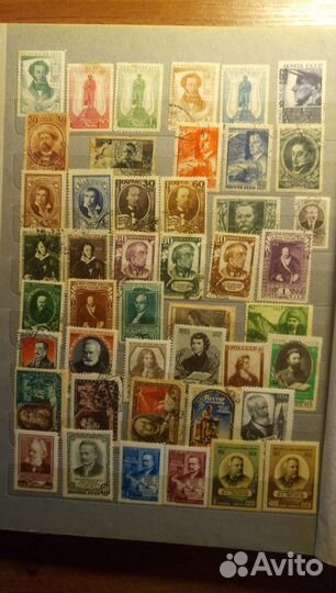 Марки СССР Писатели Поэты Личности Даты 1937-1977г