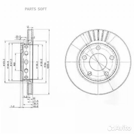 Delphi BG3785 Диск тормозной (2 шт в уп)