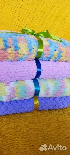 Детский плед вязаный