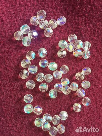 Бусы Чехословакия, серьги