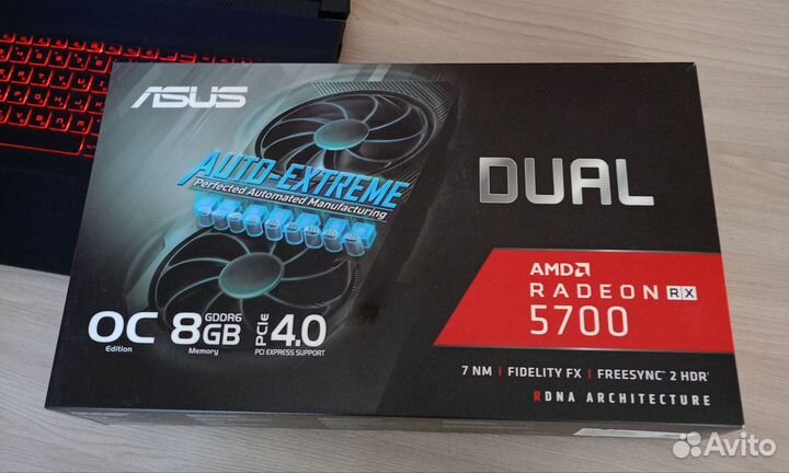 Видеокарта asus RX 5700-8Gb-256Bit