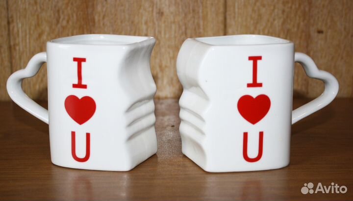 Чайные бокалы ко дню Влюблённых - I Love You