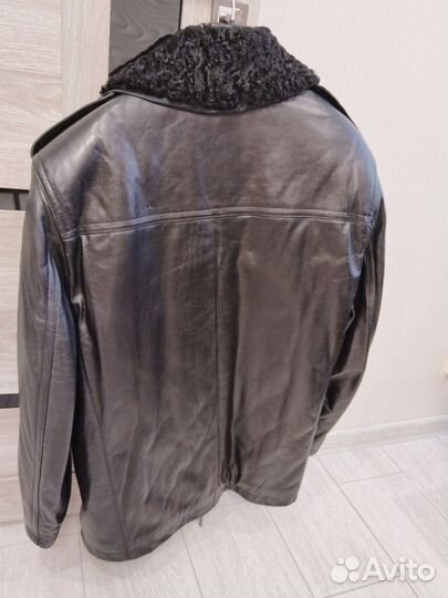 Кожаная куртка мужская пилот на меху