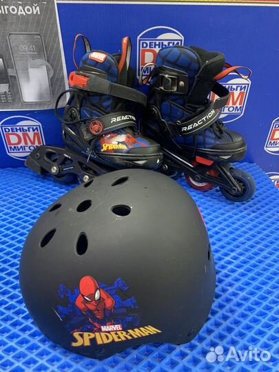 Л) Роликовые коньки детские раздвижные р 26-31