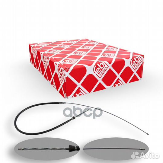 Трос ручника sko roomster 06- l/r (барабаны) febi