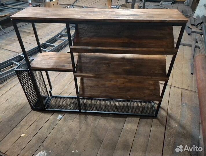 Стеллаж в стиле лофт для офиса