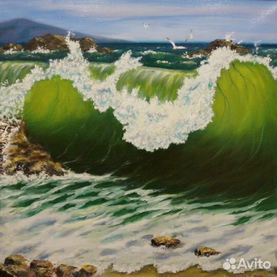 Картина маслом на холсте пейзаж 