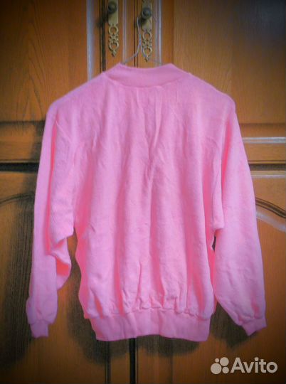 Джемпер новый винтаж розовый махровый р.44-46 СССР