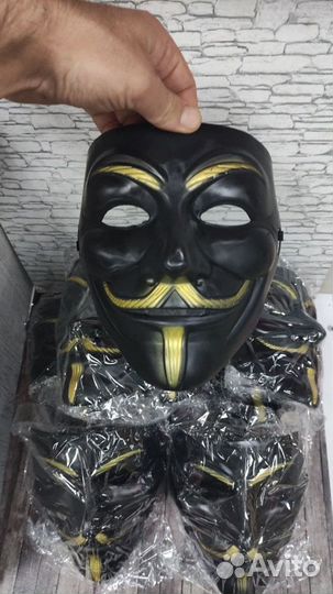 Маска гая фокса анонимус черная вендетта хакер