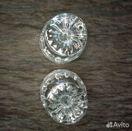 Хрустальная ваза конфетница на ножке времён СССР