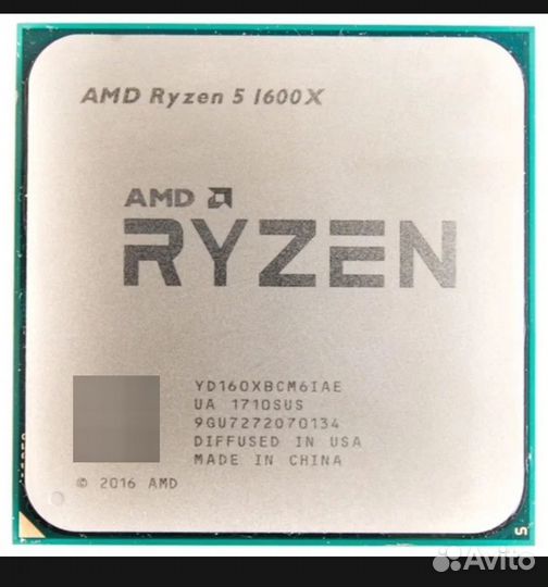 Продам процессор Ryzen 5 1600x частота 3.2М.гц