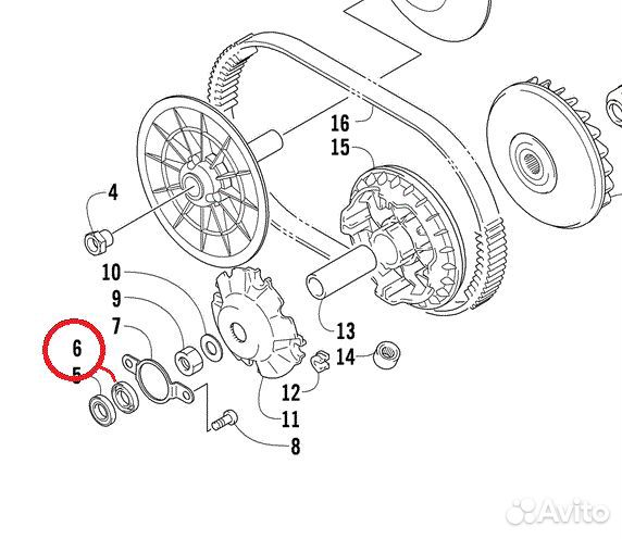 Сальник крышки сцепления Arctic Cat 1000cc