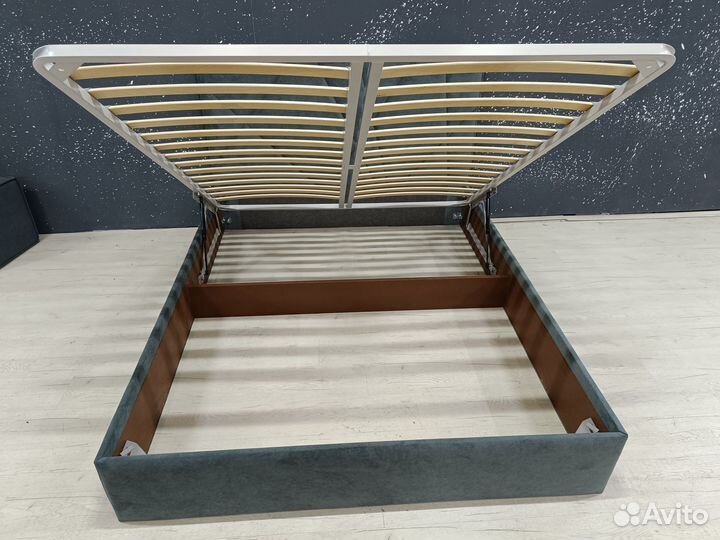 Кровать двухспальная К2, 160х200, темно-серый