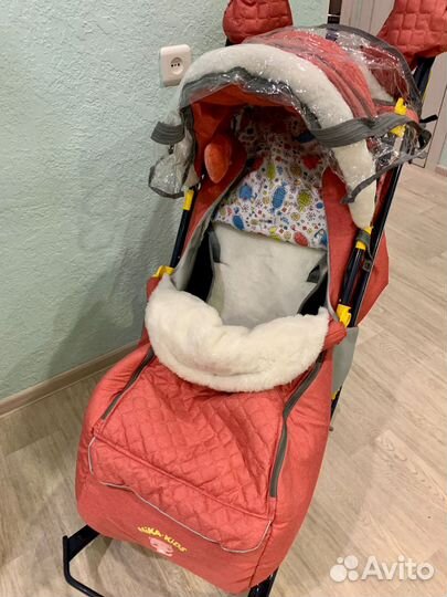 Детские санки коляска ника 7-3