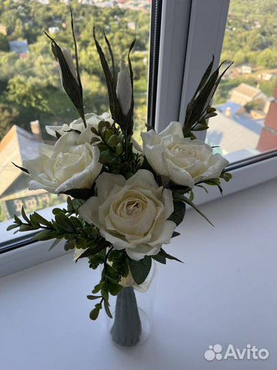 Бумажный букет цветов