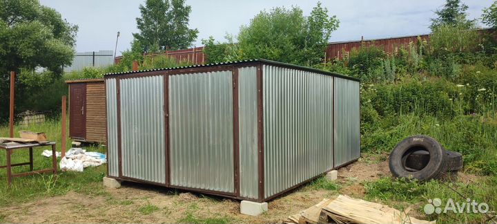 Гараж -пенал Сарай из профильного листа