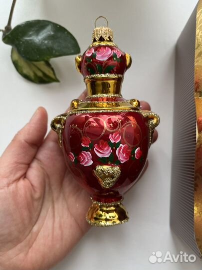 Елочная игрушка самовар фабрика Ариэль