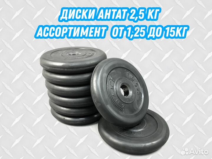 Диски для штанги и гантели 2,5 кг