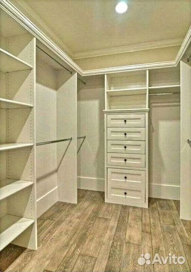 Гардеробная на заказ, производство мебели