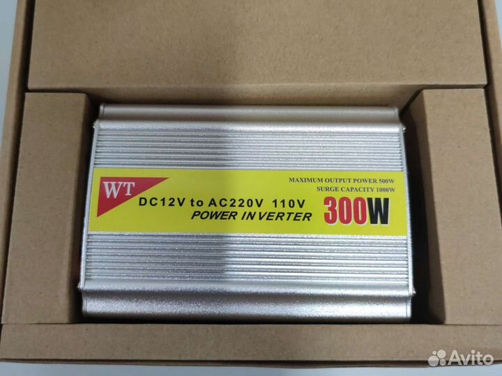 Автомобильный инвертор 12 на 220V, 300W