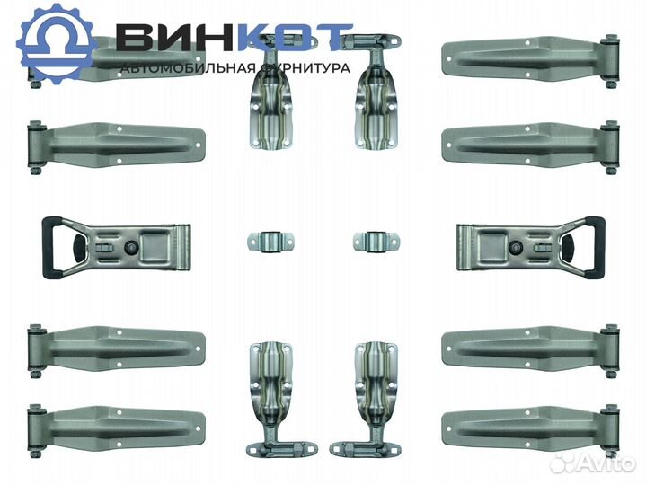 Комплект фурнитуры на ворота с рукояткой Push mк27