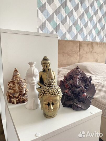 Фарфоровые статуэтки Будда, Ганеша, слон, ангел