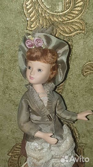 Коллекционный мишка тедди кукла фарфор