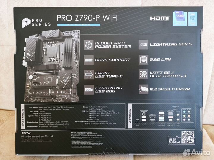 Новая MSI PRO Z790-P WiFi LGA 1700