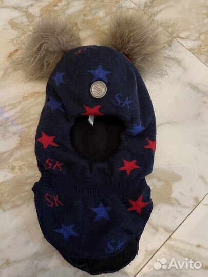 Stella mccartney 54 шапка зима с мехом натурал