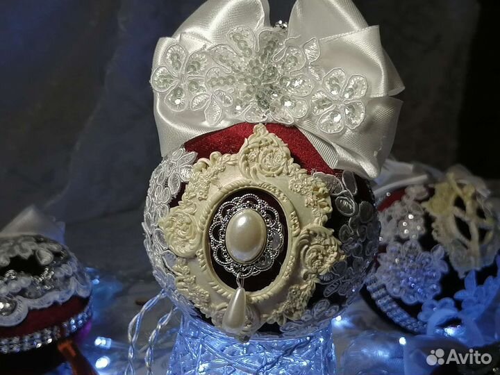 Елочные шары в бархате