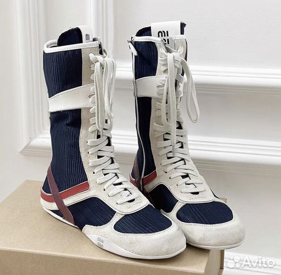 Кроссовки высокие Miu Miu