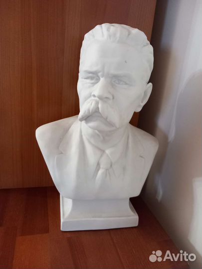 Бюст Горький дфз Вербилки фарфор бисквит 28 см