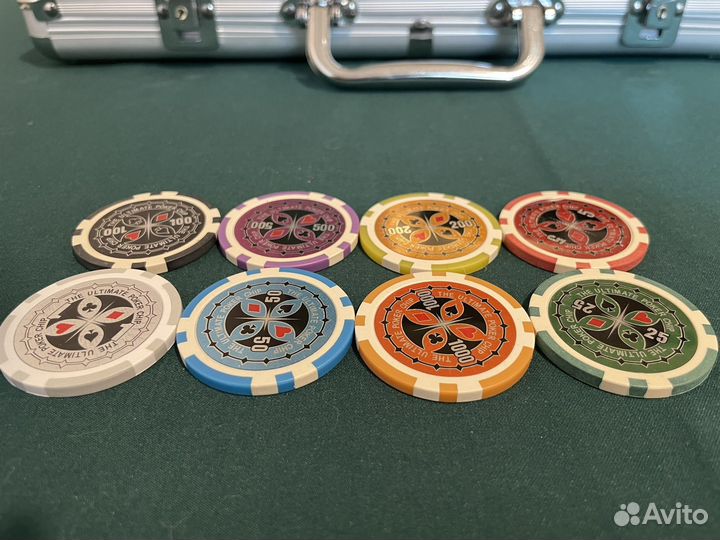 Покерный набор (300 очень красивых фишек)