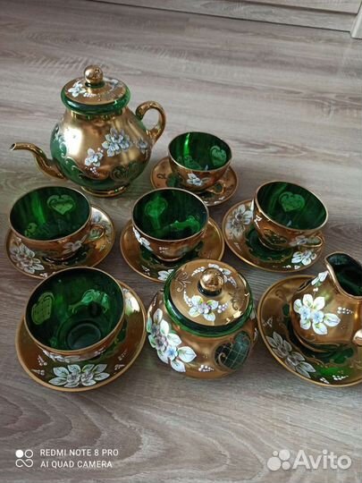 Bohemia, сервиз чайный, набор для напитков, рюмки