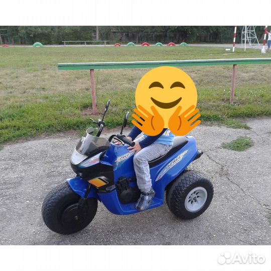 Мотоцикл электрический трехколесный 