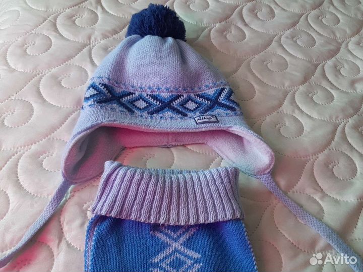 Комплект шапка и шарф для мальчика