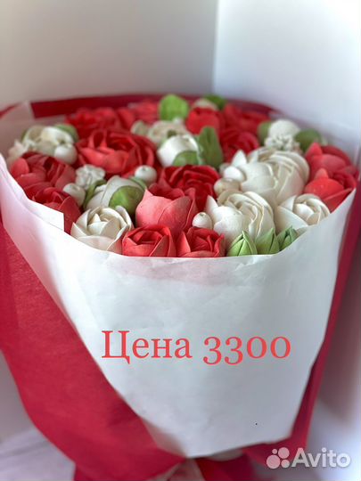 Букеты из зефира /цветы из зефира