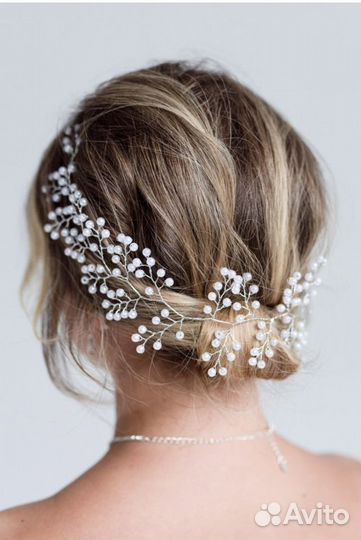 Свадебное украшение для волос ручной работы 2 шт