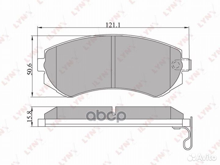 Колодки тормозные дисковые перед BD5710 LYN