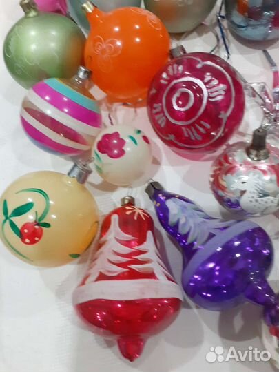 Елочные игрушки СССР с рисунком