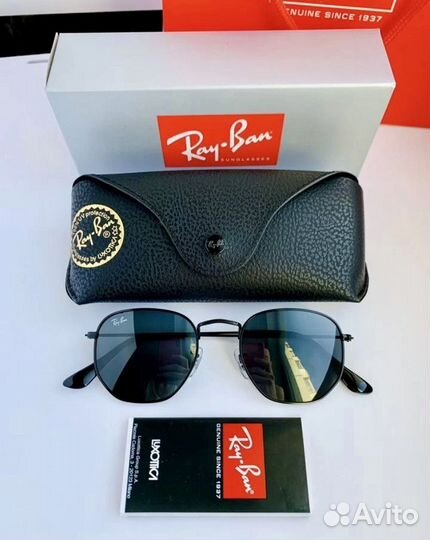 Очки ray ban hexagonal черные