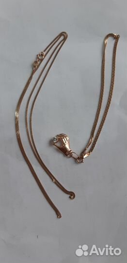 Золотая цепь, браслет и подвеска
