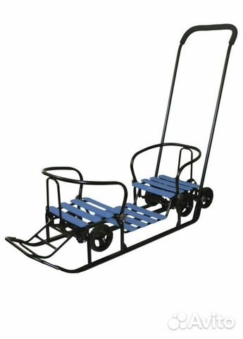 Санки для двойни с колёсами в наличии