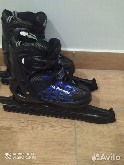 Коньки конькобежные раздвижные для начинающих