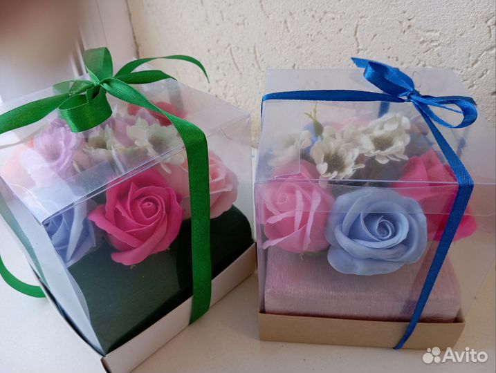 Наборы цветов из мыла