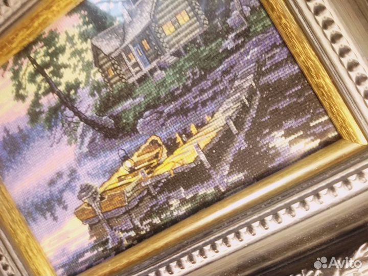 Картина вышитая крестом ручная работа