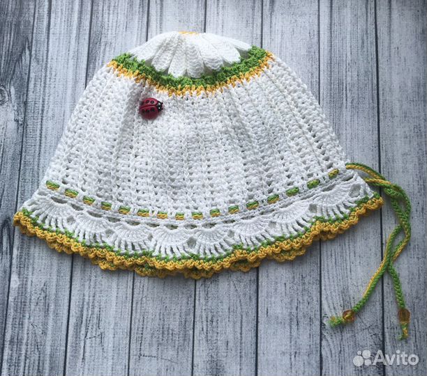 Панамка для девочки вязаная