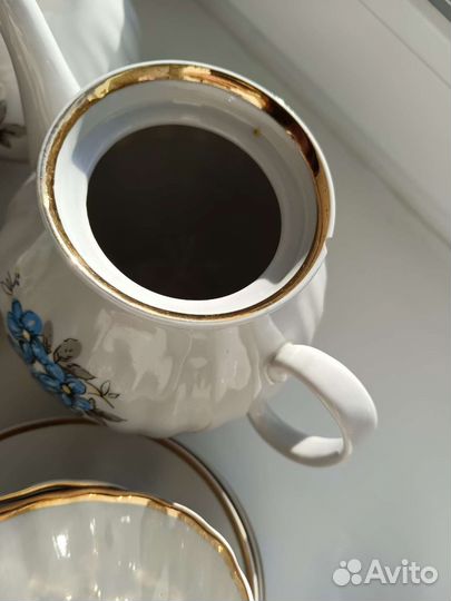 Сервиз чайный Голубые цветы Дулёво 15 предметов