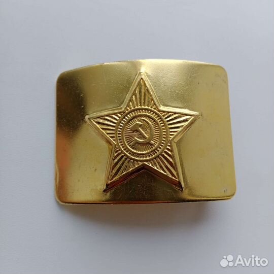 Пряжка латунная армейская СССР со звездой